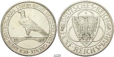 vz+ 110,- 1112 3 Reichsmark 1930, A. Vogelweide. J.344. winz. Rdf.