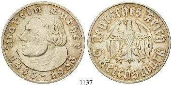 vz-st 55,- 1135 2 Reichsmark 1933, A.  kl.