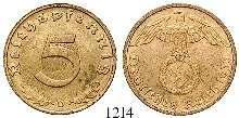fleckig, vz+ 110,- 1207 5 Reichsmark 1932, A. Eichbaum.