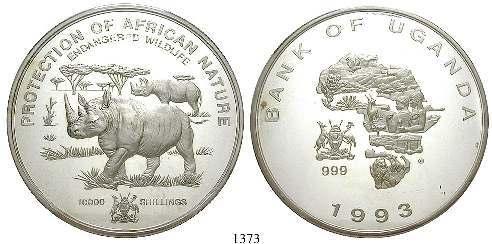 UGANDA 1373 10000 Shillings 1993.
