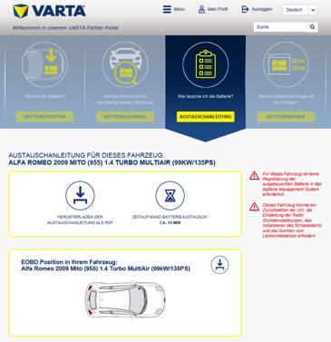 Das neue VARTA Partner Portal 3. Hinweise zum Batterieeinbau Einbauanweisung mit Fotos wie man die Batterie einbaut!