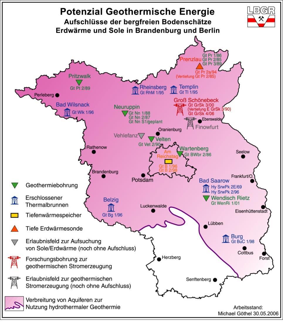 tiefen Geothermie im Land Brandenburg -