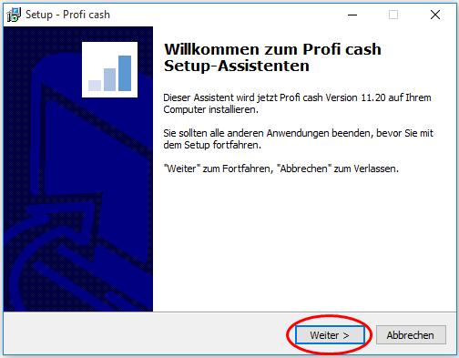 Speichern Sie die Datei profi_cash_11_installer.exe und führen Sie sie anschließend aus.
