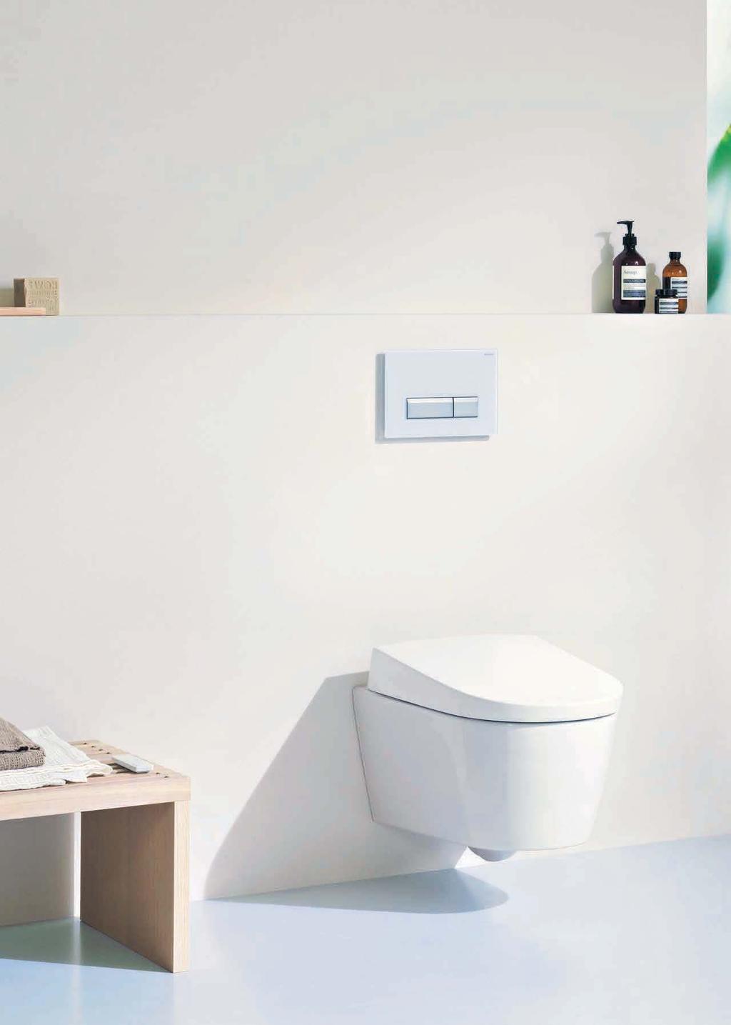 Geberit AquaClean Sela Mit AquaClean Sela bietet Geberit ein intuitiv bedienbaren Grundfunktionen, verbunden mit dem Design eines ganz normalen, schlichten WCs.