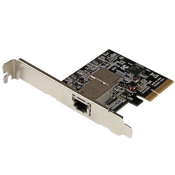 1-Port PCIe 10GBase-T / NBASE-T Ethernet Netzwerkkarte Product ID: ST10GSPEXNB Diese Netzwerkadapterkarte mit 5 Geschwindigkeiten bietet eine vielseitige und kostengünstige Netzwerk- Konnektivität.