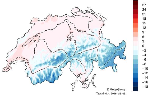 MeteoSchweiz Klimabulletin Januar 2016 4 Temperatur, Niederschlag und