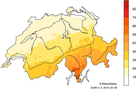 Temperatur, Niederschlag und Sonnenscheindauer im Berichtsmonat.
