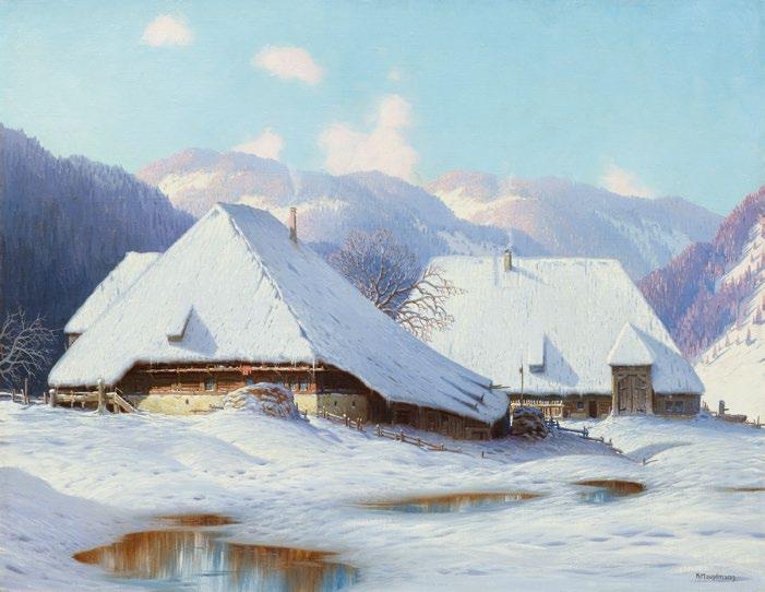 Gemälde des 19. Jahrhunderts 3251 3251* HAUPTMANN, KARL (1880 Deutschland 1947) Winterlandschaft im Schwarzwald.