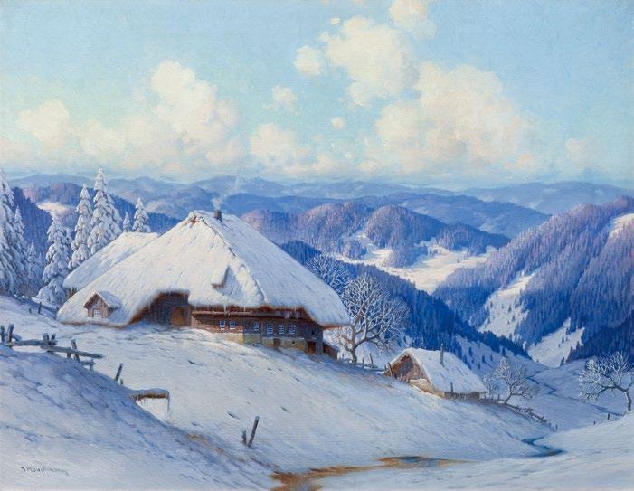3252 3252* HAUPTMANN, KARL (1880 Deutschland 1947) Sonniger Wintertag im Schwarzwald.