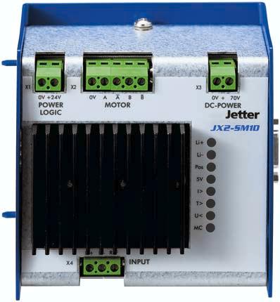 JX2-SM1D Positionssteuerung und Endstufe 70 V / 5 A für 2-Phasen Schrittmotor Positionierbereich -8.388.608.. +8.388.607 Schritte Schrittfrequenz max.