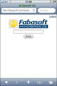 Unterstützung von WebDAV Abbildung 4: Mobile Suche Fabasoft Folio Cloud unterstützt den plattformunabhängigen Standard WebDAV. Damit ist es möglich, über unterschiedlichste Client-Anwendungen (z.b. Smartphone Apps) auf Unterlagen in Fabasoft Folio Cloud zuzugreifen.