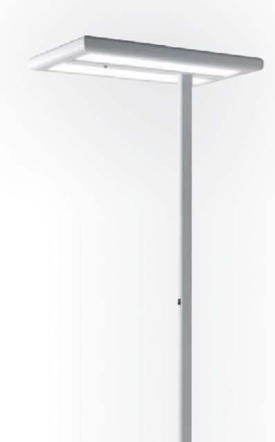 PROFIES energy saving Colour 1 2 5 Professional office standing luminaire with direct-indirect light distribution Body and pole made from extruded aluminium profile, powder coating, silver grey or