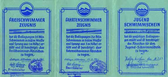 1954 1969 eines Schriftverkehrs, der in den 80er Jahren beim Verein noch vorhanden war, wissen wir, dass Karl Hohlfeld offensichtlich zu den Mitbegründern der DLRG Ortsgruppe gehörte.