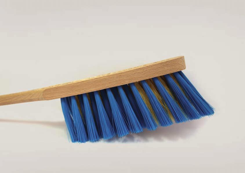 CARWASH BRUSH (Autowaschbürste) oiled beechwood with agave fibres and blue PVC