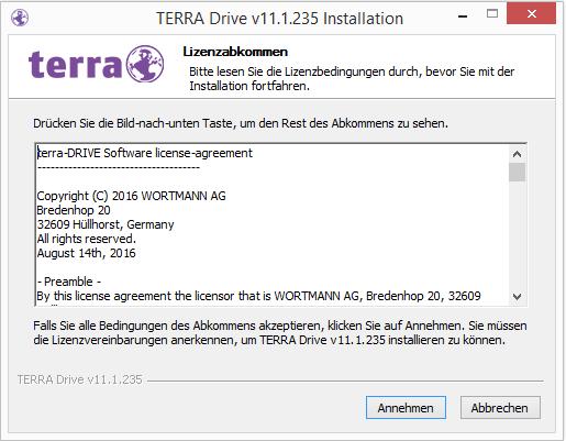 3 TERRA Drive Client 3.1 Installation unter Windows Nachdem Sie Ihr NFR-Benutzerkonto vom TERRA Cloud Team erhalten haben und sich im Web unter https://drive.terracloud.