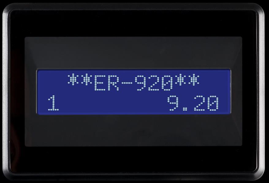 Display Die ER-900 hat ein zweizeiliges LCD Display Bedienerdisplay mit 16-Zeichen.