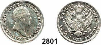 ... Fast sehr schön 30,- 2801 2 Gulden (polnisch) 1825, Warschau. 9,14 g. Bitkin 841.... Kl.