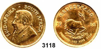 AUSLÄNDISCHE MÜNZEN & MEDAILLEN 199 Südafrika 3118 Krugerrand 1968 (31,1g FEIN). GOLD Schön 105. KM 73. Fb. B 1.