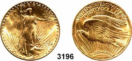 000,- 3194 20 Dollars 1923, Philadelphia (30,09g FEIN). GOLD. Schön 143.4. KM 131. Fb. 185.. Min. Kratzer, vorzüglich+** 1.