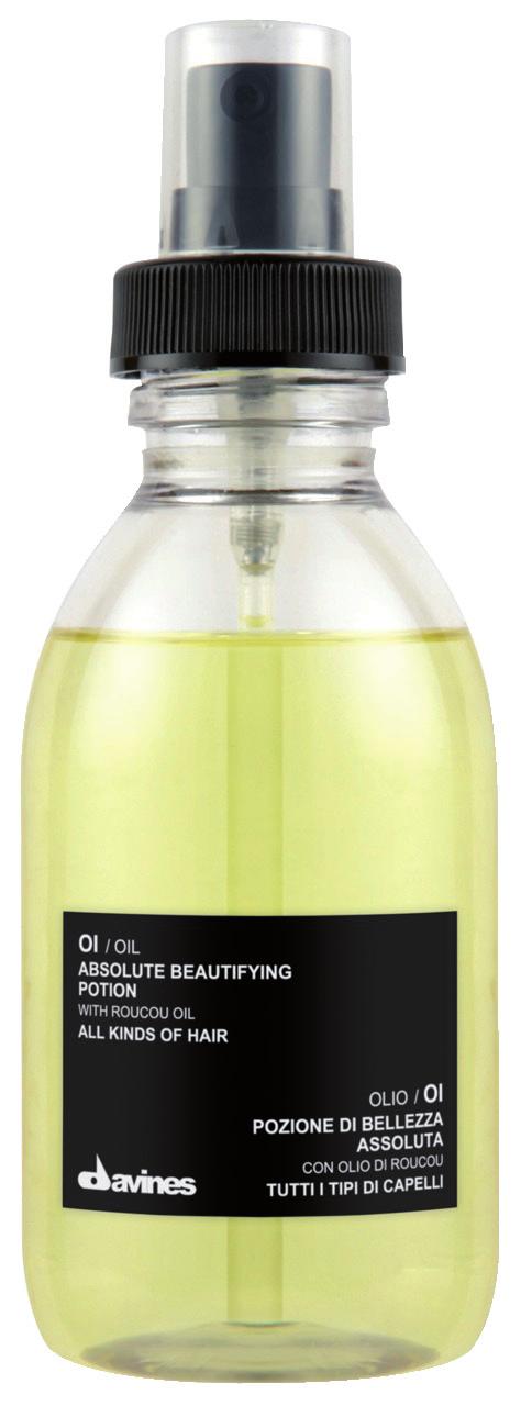 OI OIL OI OIL, angereichert mit Roucou-Öl, verleiht außergewöhnliche Geschmeidigkeit und Glanz. Gleichzeitig besitzt es eine Anti-Frizz-Wirkung.