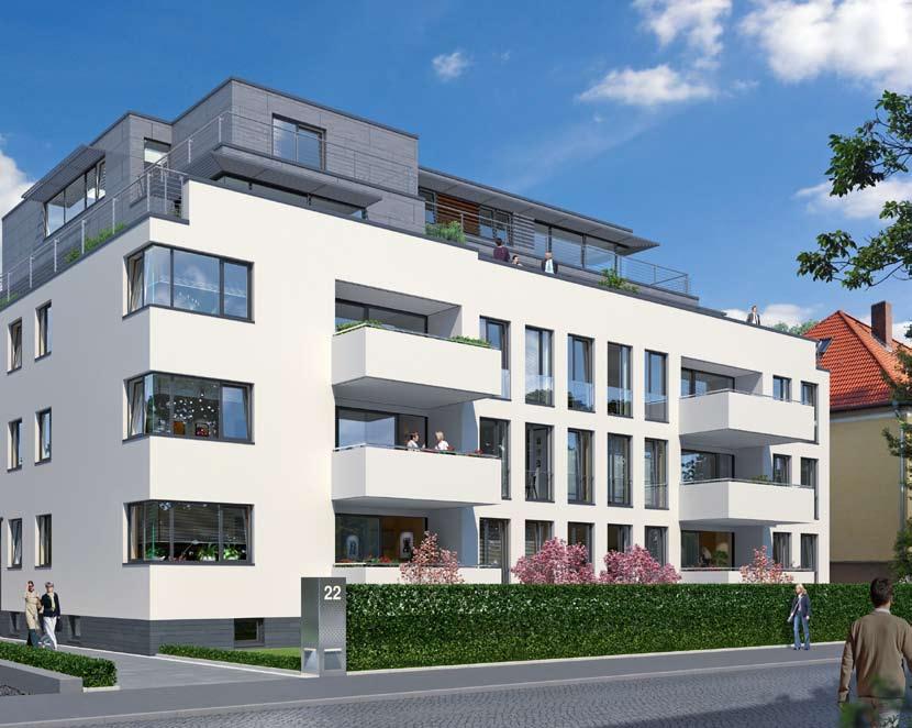 Weinstraße Die viergeschossige Immobilie bietet Wohnungen mit 2 6 Zimmern von 78 bis 250 m 2.