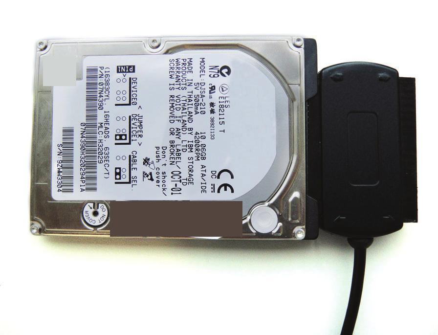 Für 2,5 IDE HDD (1) Halten Sie eine 2,5'' IDE-Festplatte bereit, um sie mit dem USB 2.
