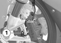 9 142 z Wartung Radialbremssattel an Achsaufnahme 38 Nm Hinterrad ausbauen Motorrad auf einen Hilfsständer stellen, BMW
