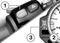 z Bedienung BMW Motorrad Race ABS ABS-Funktion ausschalten Zündung einschalten. Die ABS-Funktion kann auch während der Fahrt ausgeschaltet werden. Die Einstellung des DTC bleibt unverändert.