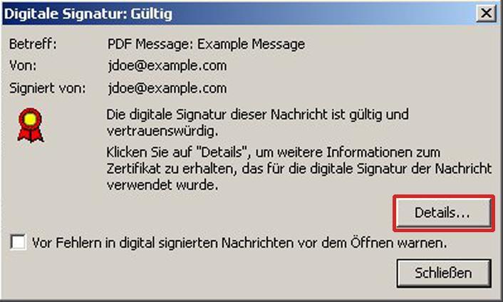 19 5 Manuelles Anfügen eines Zertifikates zu einem bestehenden Outlook Kontakt Das Vorgehen hierzu ist in Outlook 2007 und Outlook 2010 identisch. Die Dialogfenster sind ebenfalls identisch.