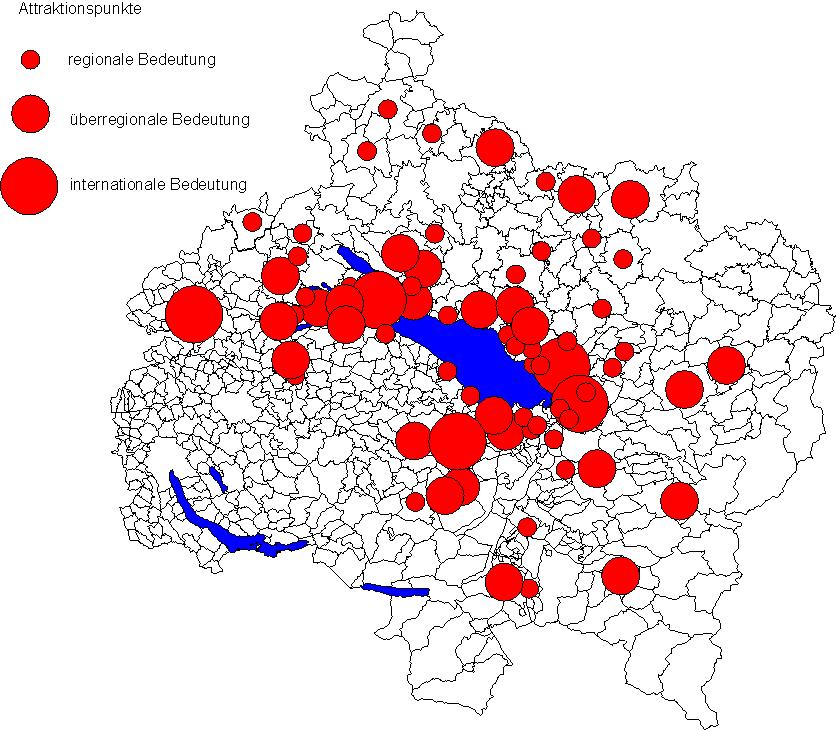 Die wichtigsten Attraktionspunkte Internationale