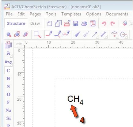 Methan klicken und ziehen auf Ethan klicken und ziehen Propan zeichnen Select/Move aktivieren Doppelklick auf Molekül Properties