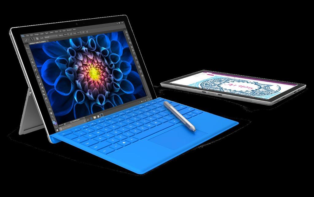 Surface Pro 4 Megapixel Kamera vorne (5MP) und hinten (8MP) Tablet und Laptop in einem.