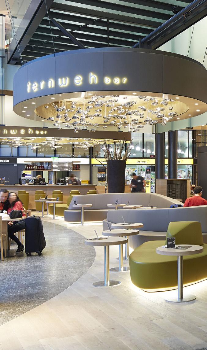 Bis zu 0 Sitzplätze FERNWEH BAR Airport Center Die Fernweh Bar ist eine moderne Designerbar im Herzen des Airport Center.