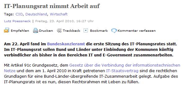I. IT-Steuerung und Verwaltungseffizienz.