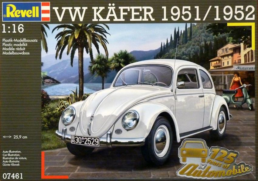 VW Käfer 1951/1952 Revell 1:16 Bausatzbezeichnung Hersteller Artikelnummer Maßstab Preis (ca.