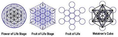 Zeichne noch eine Runde äußerer Kreise um die Überschneidungspunkte des äußeren Kreises und vervollständige die nicht vollständigen Kreise um das Muster der "Frucht des Lebens" zu erhalten.
