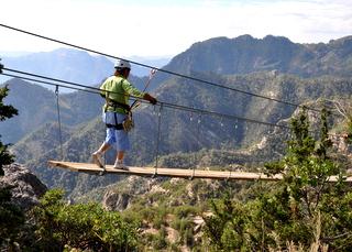 ODER Auch heute geht es wieder aktiv, denn es geht hoch hinauf auf einen Klettersteig in Barrancas.