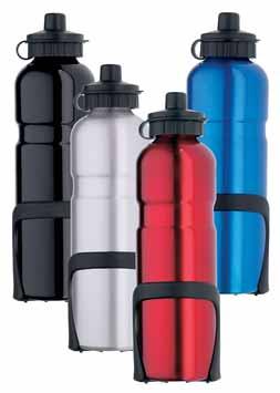 Trinkflaschen Water Bottles Trinkflasche Hochwertige Trinkflasche mit Trinkventil-Schutzkappe, Dichtungsring und Kunststoff-Flaschenhalter hygienisch, geschmacksneutral