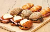 Apéro-Sandwiches Mini-Sandwiches gefüllt nach Ihren Wünschen Brotsorten Bürli, Weggli, Laugen, Pirolle, Bure, Zöpfli* Füllungen Standard Premium Schinken, Salami, Fleischkäse, Thon, Käse, Cantadou,