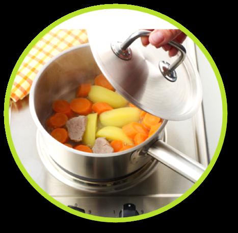 Nährstoffschonend zubereiten Vorbereiten: Gemüse/Obst und Kartoffeln gründlich unter fließendem Wasser waschen. Erst kurz vor dem Garen zerkleinern.