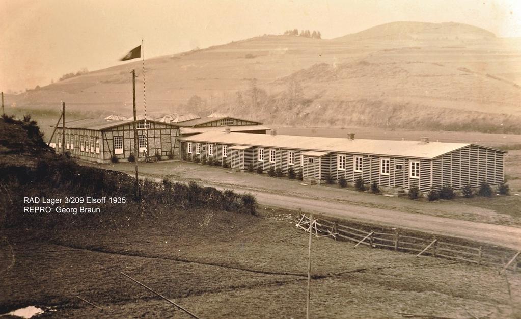 Das Reichsarbeitsdienstlager 3/209 in Elsoff/Wittgenstein 1935 wird In Elsoff ein Lager des RAD eingerichtet.