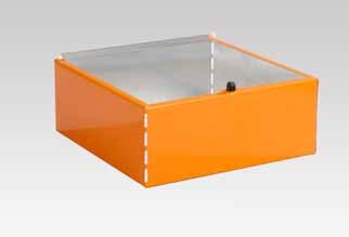 Bauder Kontrollschacht ALU - Aufstockelement 50 Aluminium Abmessungen 250 x 250 mm Höhe 50 mm Farbe orange Gewicht 250