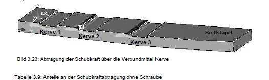 3. Schubverbinder Schubkerven- Vorzugsweise Plattensysteme, nur Einfeldsystem; auch Balken möglich Kerventiefe ~ 40mm,