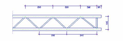 2. Traversengeometrie Höhe a = 24 cm Breite b = 24 cm Abstand der Diagonalen d = 25-29,5 cm max. Winkel der vertikalen Diagonalen 43,8 min. Winkel der vertikalen Diagonalen 39,1 e = 8,0 cm max.