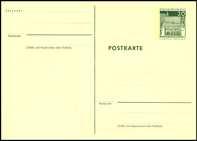 1966 - Dauerserie "Bauten klein" Vordruckänderung - "Postkarte" jetzt tiefer als Wertstempel - MiNr P 90 Postkarte 20 Pf, Werteindruck "Lorsch", ungebraucht P 90 100 12,00 gelaufene Postkarte, Bedarf