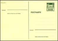 liste 1966 - Dauerserie "Bauten groß" - MiNr P 95 Antwort-Postkarte 30/30 Pf, Werteindruck "Flensburg", ungebr.