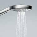 Croma Select Strahlarten 37 Croma Select S Vario Handbrause Rain Ausgewogener Strahl, für die tägliche Dusche und um Haare auszuwaschen.