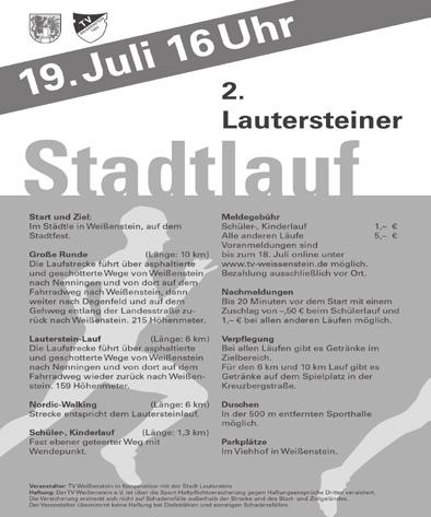 25. Lautersteiner Stadtfest vom 17.-19. Juli 2015 Bereits zum 25.