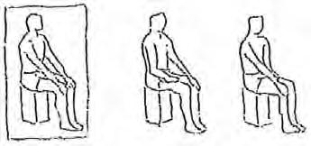 Übung 11 im Sitzen:, Hände liegen auf den Oberschenkeln AF: Hände im Wechsel auf den Oberschenkel vor- und