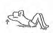 Hohlkreuz Grundstellung Rückenlage: beide Füße aufgestellt, beide Hände unter dem Kopf Übung 1 in